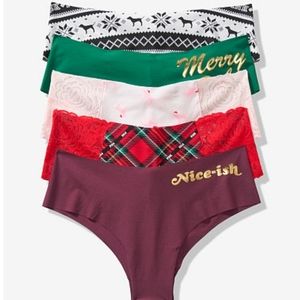 New 5 cheeky vs pink underwear Large